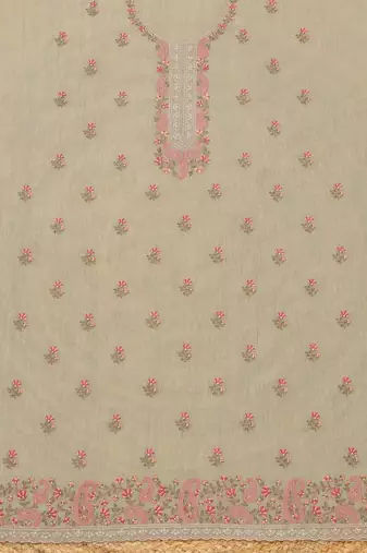 embroidered unstitched dress material
