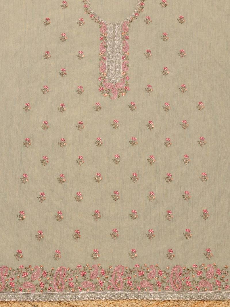embroidered unstitched dress material