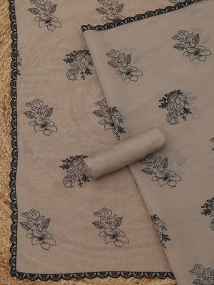 embroidered  cotton unstitched dress material 1