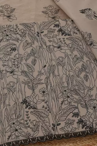 embroidered  cotton unstitched dress material