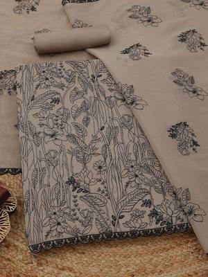 embroidered  cotton unstitched dress material 4