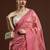 Pink woven design saree with blouse