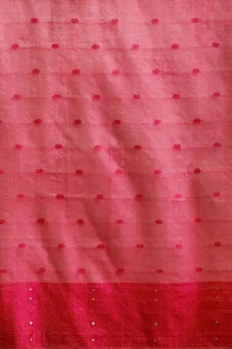 Pink woven design saree with blouse