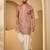 Men’s pink silk blend kurta with solid zari embroidered | trendy ethnic wear for festive, wedding & party occasions