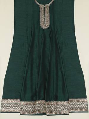 floral embroidered sequinned unstitched dress material 3