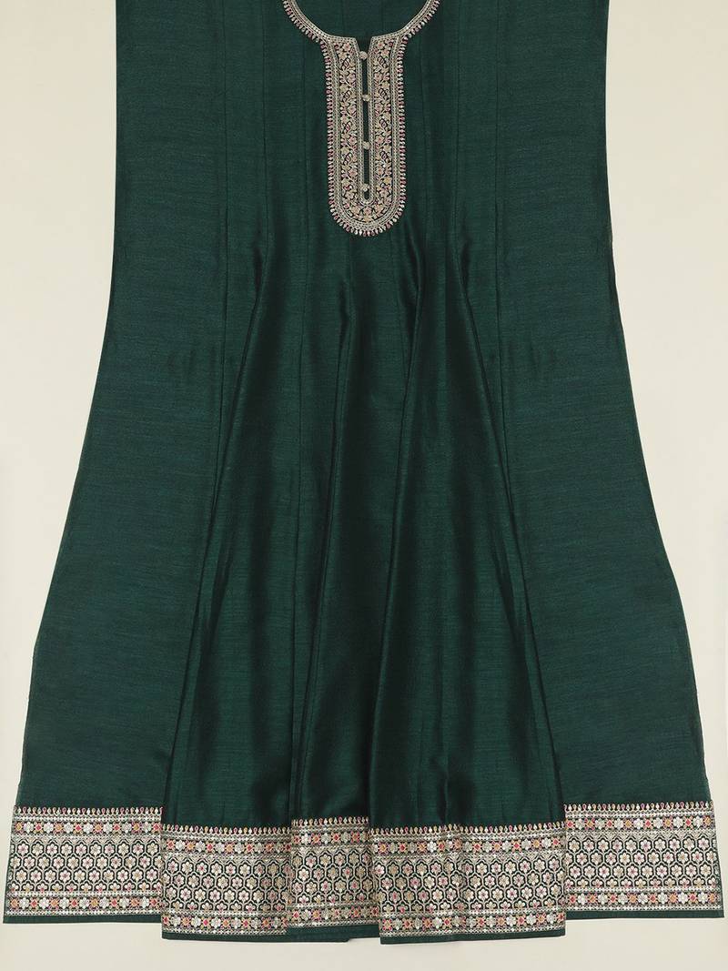 floral embroidered sequinned unstitched dress material