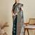 Green ethnic motifs woven design zari saree with unstitched blouse