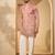 Men’s pink silk blend kurta with solid zari embroidered | trendy ethnic wear for festive, wedding & party occasions