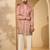 Men’s pink silk blend kurta with solid zari embroidered | trendy ethnic wear for festive, wedding & party occasions