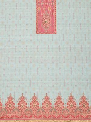 printed art silk unstitched dress material 3