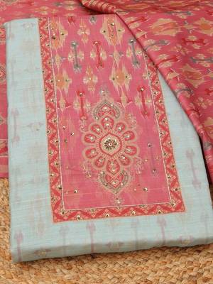 printed art silk unstitched dress material 4