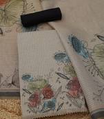 printed linen unstitched dress material