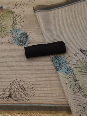 printed linen unstitched dress material 2