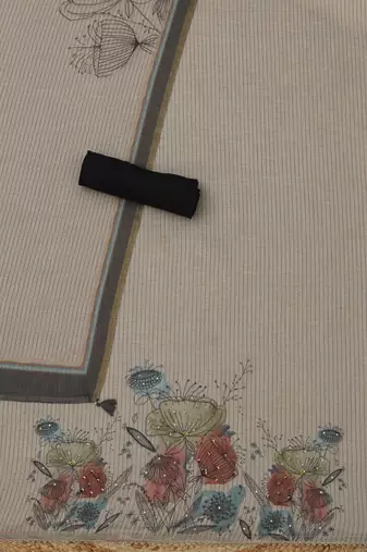 printed linen unstitched dress material