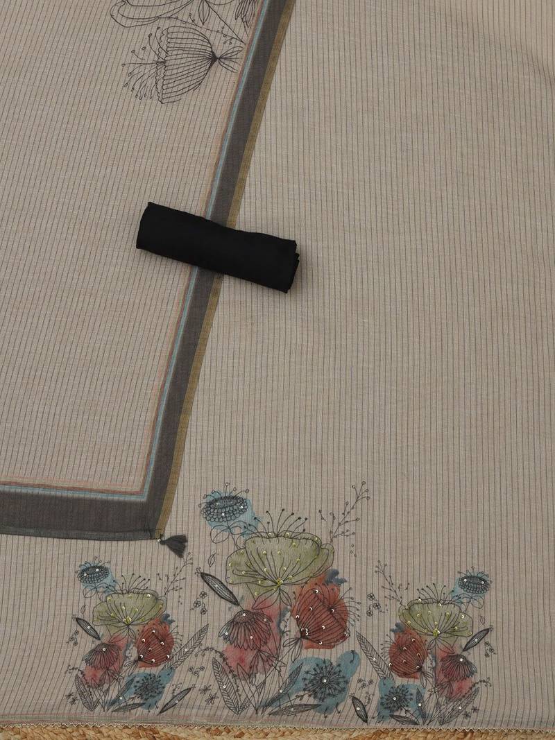 printed linen unstitched dress material