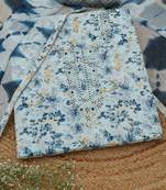 floral printed unstitched dress material