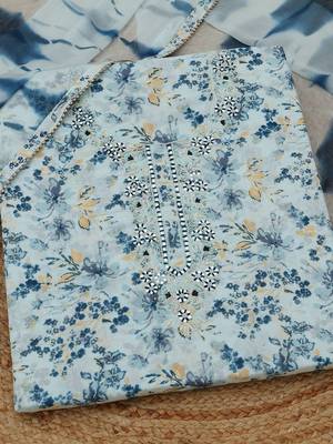 floral printed unstitched dress material 3