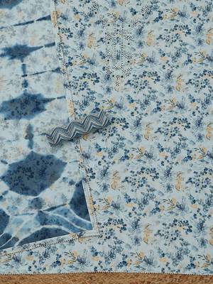 floral printed unstitched dress material 4