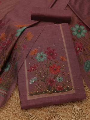 printed viscose rayon unstitched dress material 1