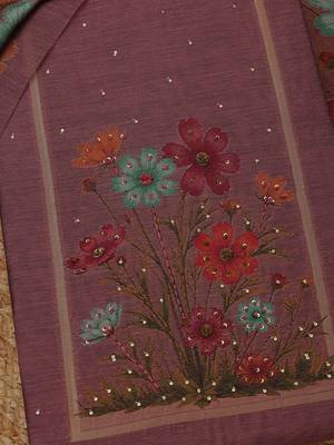 printed viscose rayon unstitched dress material 2