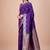 Purple ethnic motifs woven design zari saree with unstitched blouse