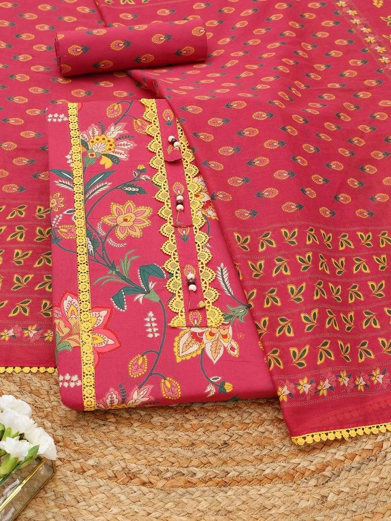 printed unstitched dress material