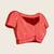 Coral woven design saree with unstitched blouse