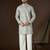 Men’s beige silk blend kurta with abstract sequins embroidered | trendy ethnic wear for festive, wedding & party