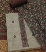 printed linen unstitched dress material