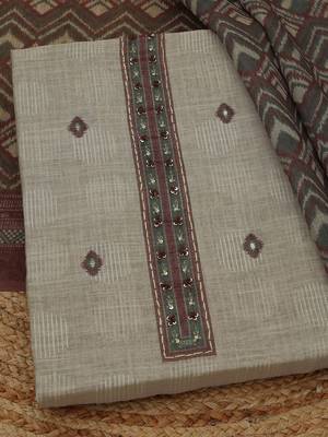 printed linen unstitched dress material 3