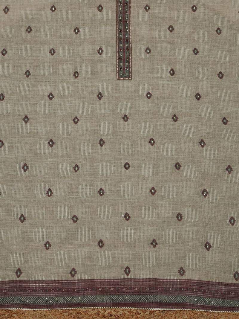 printed linen unstitched dress material