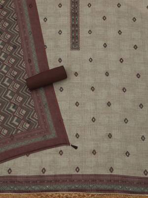 printed linen unstitched dress material 5