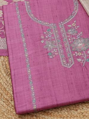 embroidered unstitched dress material 2