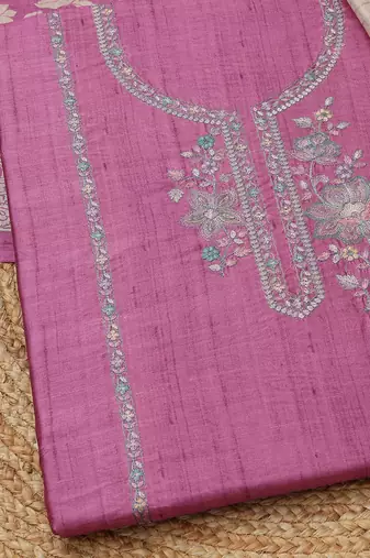embroidered unstitched dress material