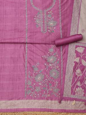 embroidered unstitched dress material 4