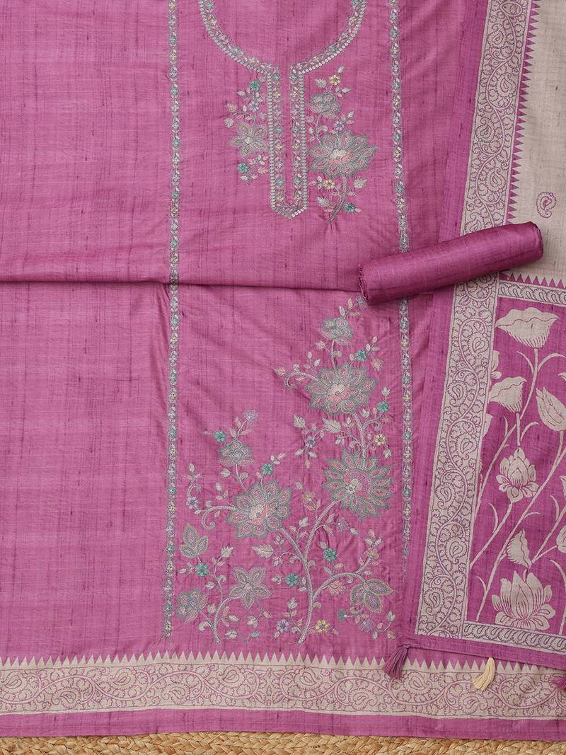 embroidered unstitched dress material