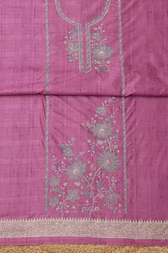 embroidered unstitched dress material