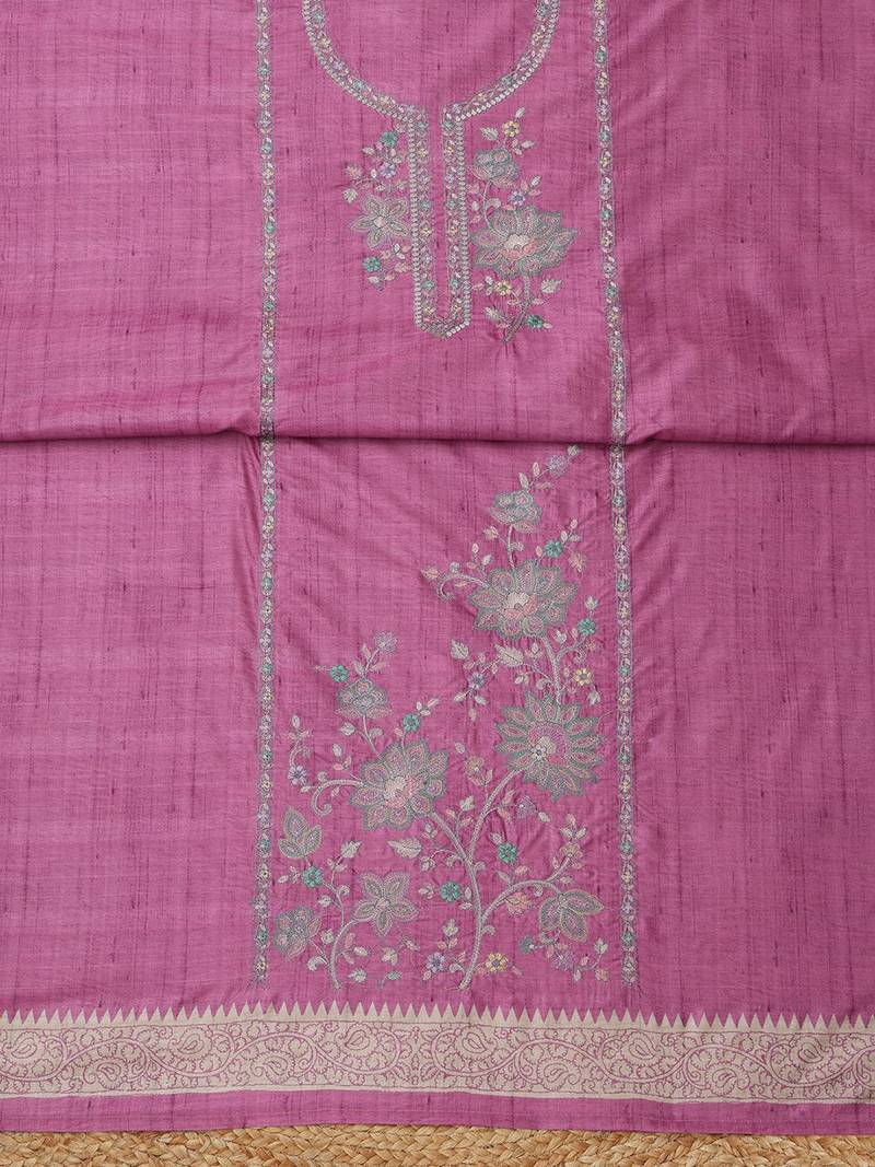 embroidered unstitched dress material