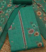 embellished linen unstitched dress material