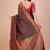 Green women woven design silk blend banarasi saree