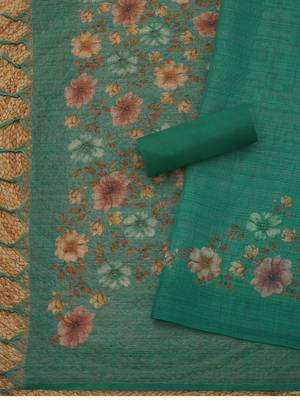 embellished linen unstitched dress material 3