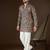 Men’s black georgette kurta with solid sequins embroidered | trendy ethnic wear for festive, wedding & party occasions