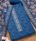 floral printed sequinned unstitched dress material