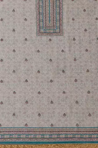 printed art silk unstitched dress material