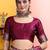 Maroon woven design banarasi sarees with matching blouse