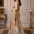 Mustard kalamkari silk blend fusion saree