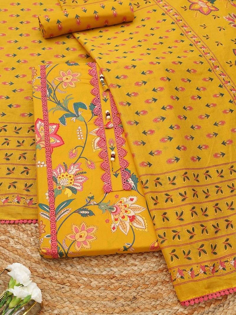 printed unstitched dress material