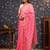 Pink striped embellished border saree