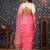 Pink striped embellished border saree