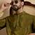 Men’s green silk blend kurta with solid na printed | trendy ethnic wear for festive, wedding & party occasions